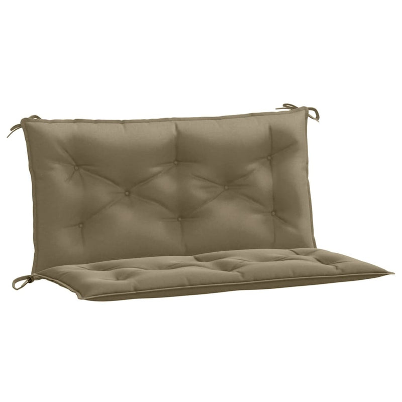 Load image into Gallery viewer, Vidaxl tuinbankkussens 2 st 100x50x7 cm stof gemêleerd taupe
