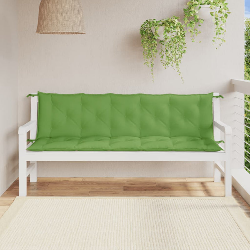 ギャラリービューアに画像をロードする, Vidaxl tuinbankkussens 2 st 180x50x7 cm stof gemêleerd groen
