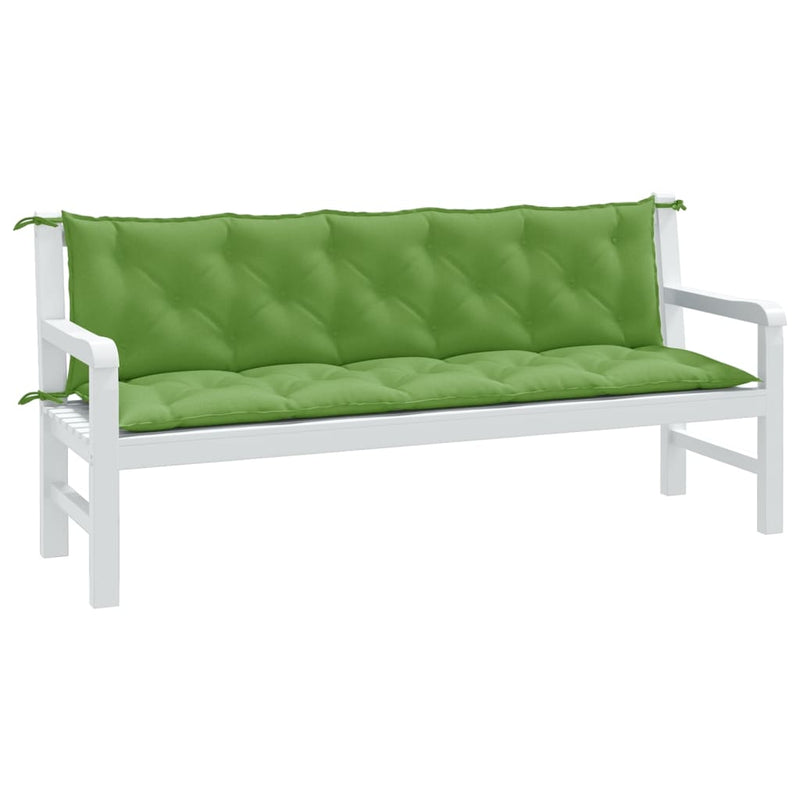 ギャラリービューアに画像をロードする, Vidaxl tuinbankkussens 2 st 180x50x7 cm stof gemêleerd groen
