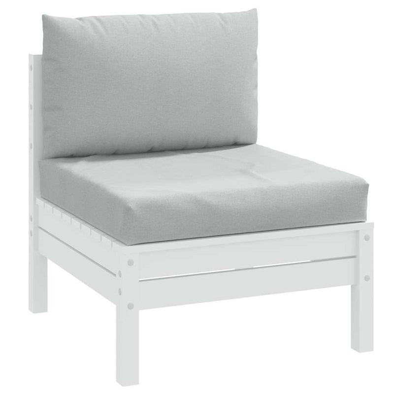 Load image into Gallery viewer, Vidaxl palletkussens 2 st stof gemêleerd lichtgrijs
