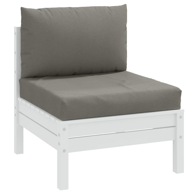 Load image into Gallery viewer, Vidaxl palletkussens 2 st stof gemêleerd donkergrijs
