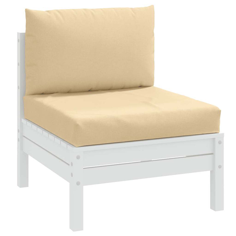 Load image into Gallery viewer, Vidaxl palletkussens 2 st stof gemêleerd beige

