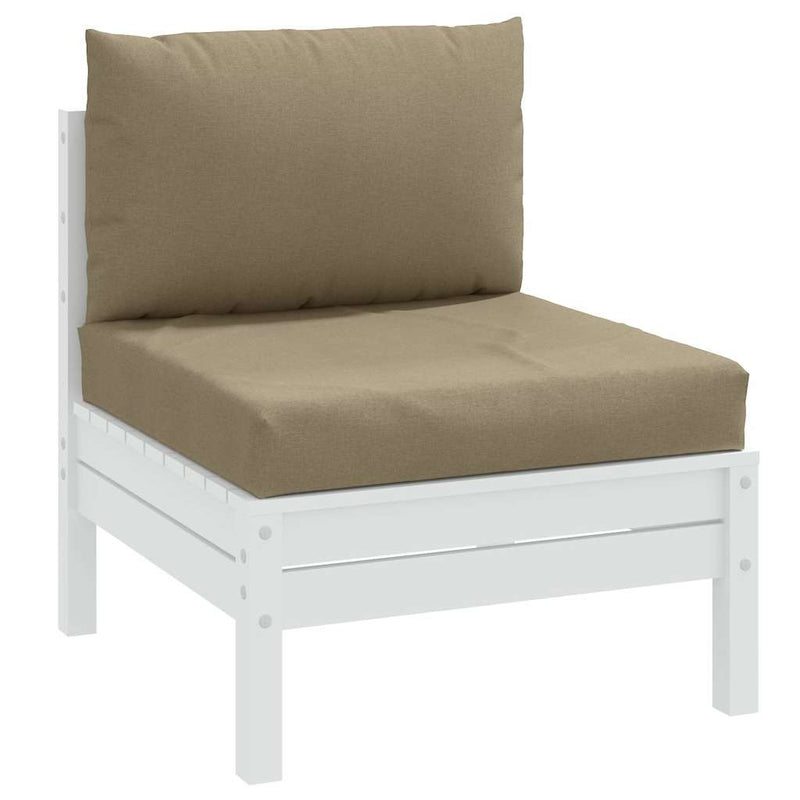 Load image into Gallery viewer, Vidaxl palletkussens 2 st stof gemêleerd taupe

