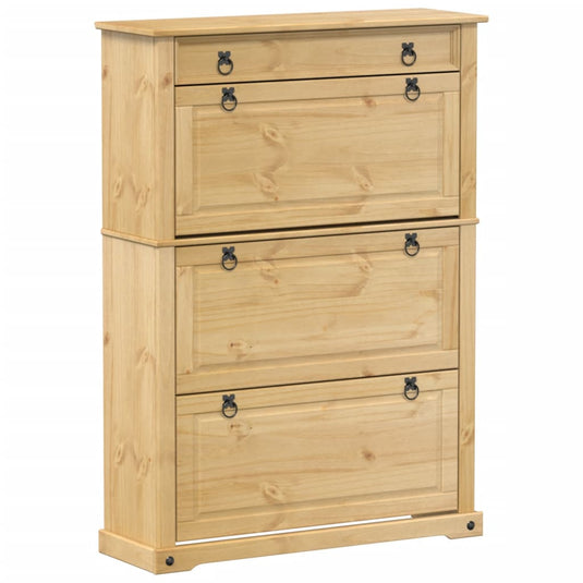 VidaXL Schoenenkast Corona 99x32x138 cm massief grenenhout
