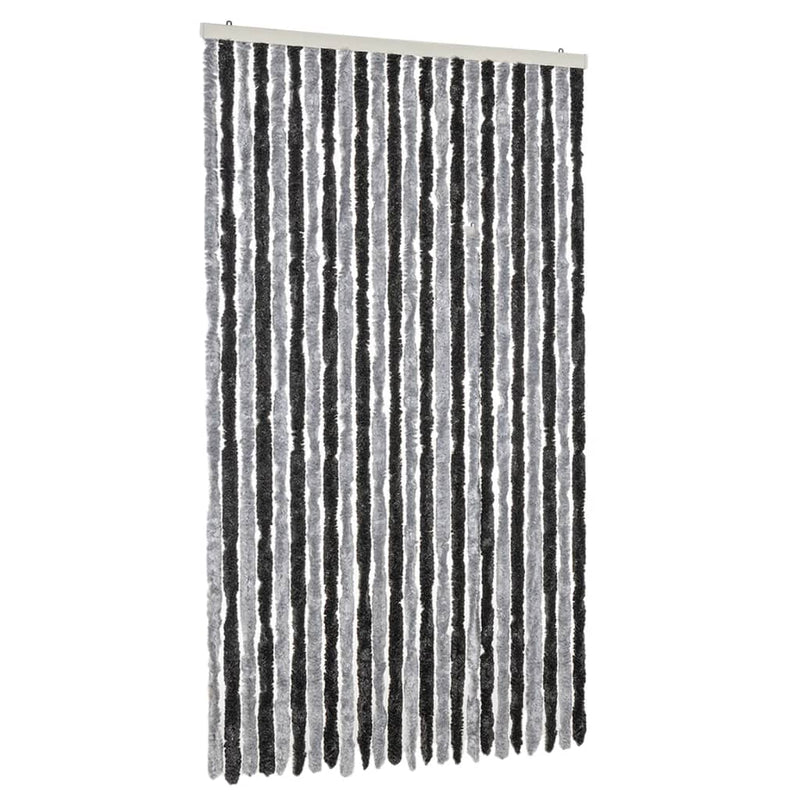 Load image into Gallery viewer, Vidaxl vliegengordijn 100x200 cm chenille grijs en zwart
