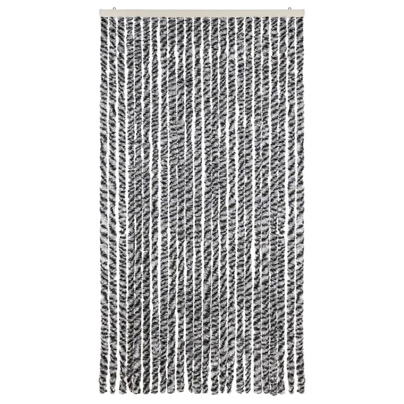 Load image into Gallery viewer, Vidaxl vliegengordijn 100x230 cm chenille grijs en zwart-wit
