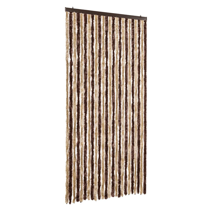Load image into Gallery viewer, Vidaxl vliegengordijn 100x200 cm chenille beige en lichtbruin
