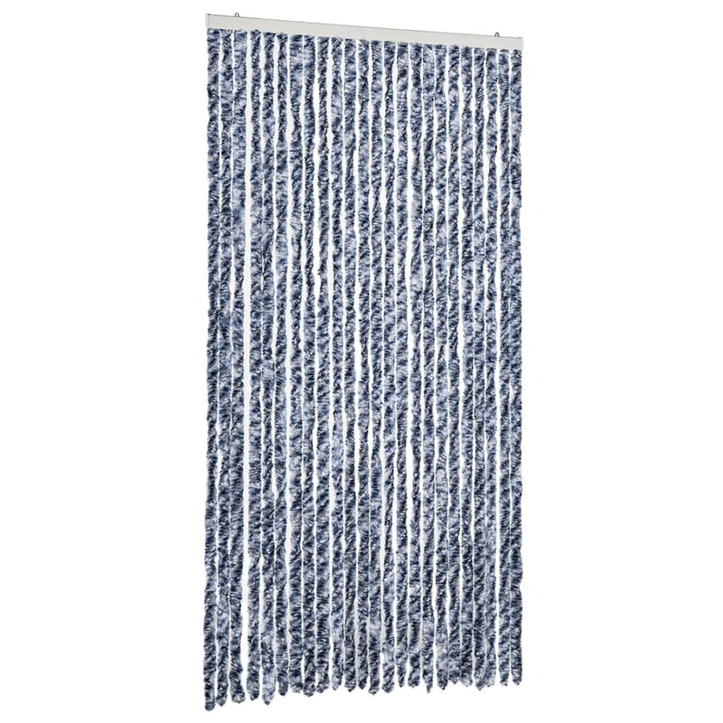 Load image into Gallery viewer, Vidaxl vliegengordijn 100x230 cm chenille blauw en wit
