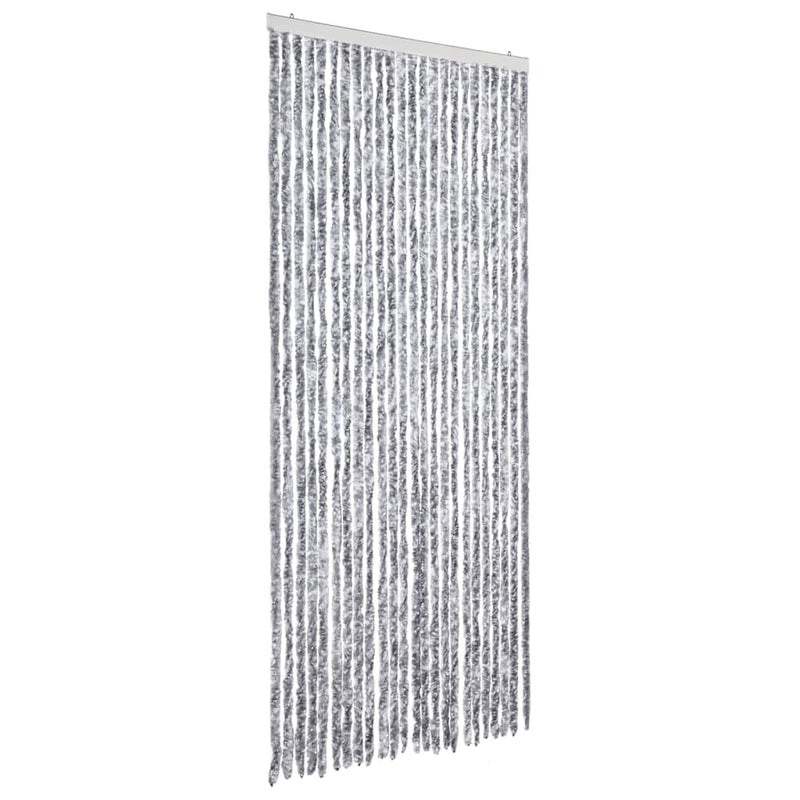 Load image into Gallery viewer, Vidaxl vliegengordijn 100x230 cm chenille wit en grijs
