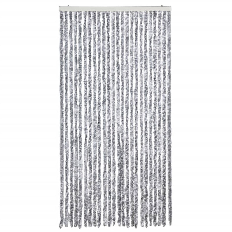 Load image into Gallery viewer, Vidaxl vliegengordijn 100x230 cm chenille wit en grijs
