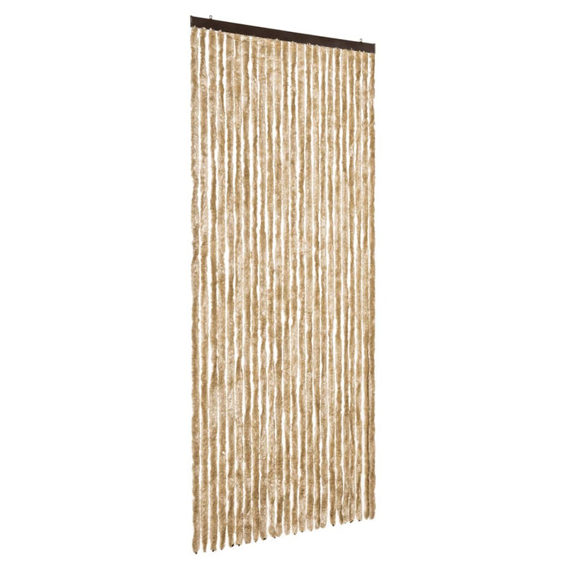 Afbeelding laden in galerijviewer, Vidaxl vliegengordijn 100x230 cm chenille beige
