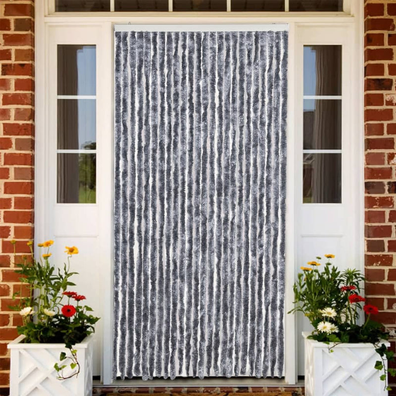 Load image into Gallery viewer, Vidaxl vliegengordijn 100x230 cm chenille zilver
