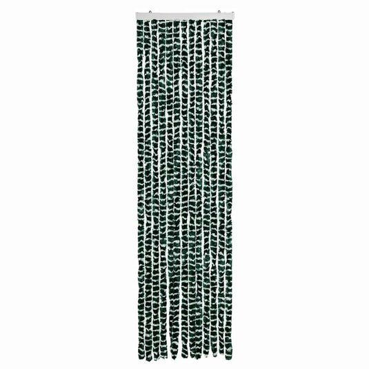 Vidaxl vliegengordijn 56x200 cm chenille groen en wit