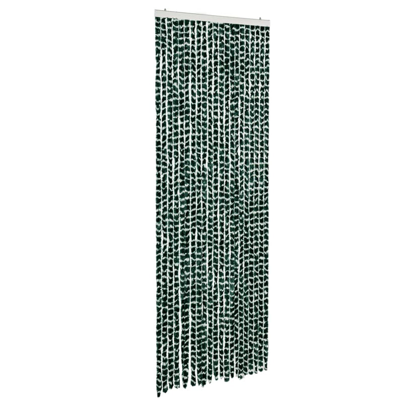 Load image into Gallery viewer, Vidaxl vliegengordijn 90x200 cm chenille groen en wit
