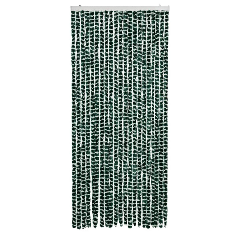 Load image into Gallery viewer, Vidaxl vliegengordijn 90x200 cm chenille groen en wit
