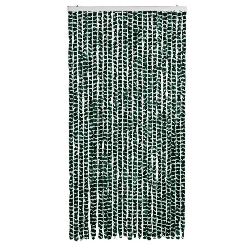 Load image into Gallery viewer, Vidaxl vliegengordijn 100x230 cm chenille groen en wit
