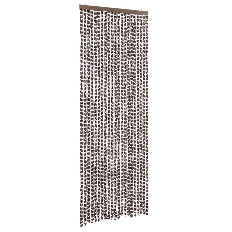 Load image into Gallery viewer, Vidaxl vliegengordijn 90x200 cm chenille bruin en wit
