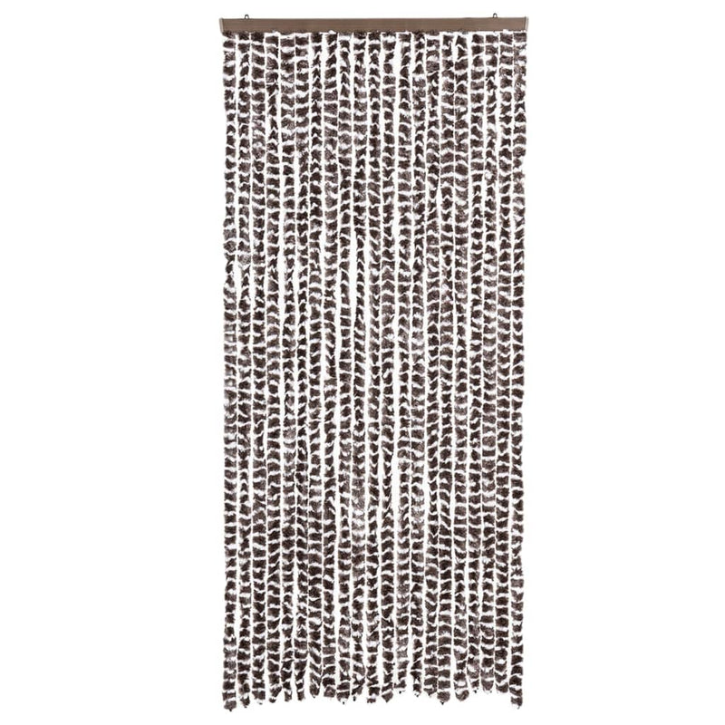Load image into Gallery viewer, Vidaxl vliegengordijn 90x200 cm chenille bruin en wit
