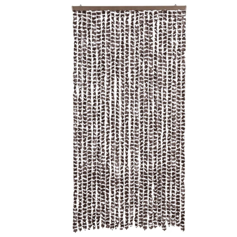 Load image into Gallery viewer, Vidaxl vliegengordijn 100x200 cm chenille bruin en wit
