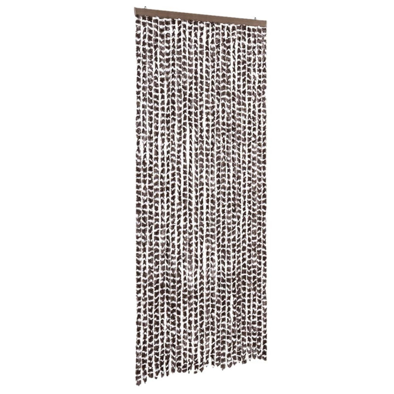 Load image into Gallery viewer, Vidaxl vliegengordijn 100x230 cm chenille bruin en wit
