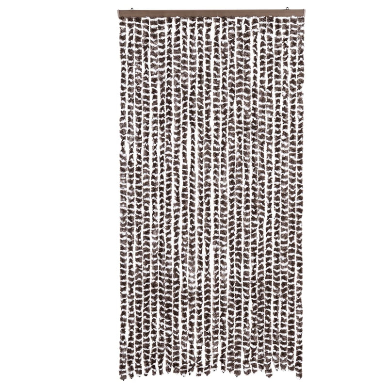 Load image into Gallery viewer, Vidaxl vliegengordijn 100x230 cm chenille bruin en wit
