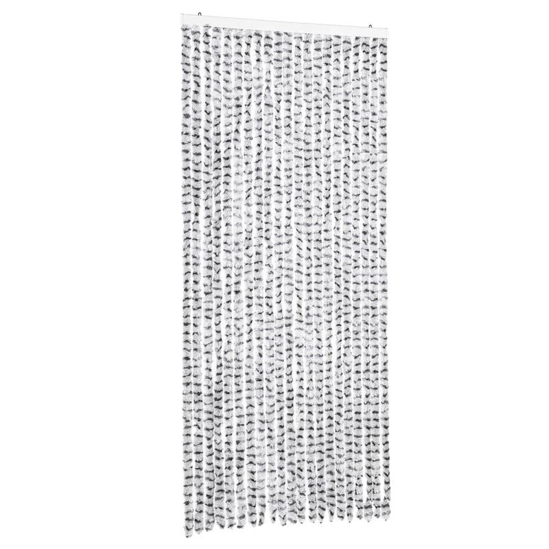 Load image into Gallery viewer, Vidaxl vliegengordijn 90x200 cm chenille lichtgrijs en donkergrijs
