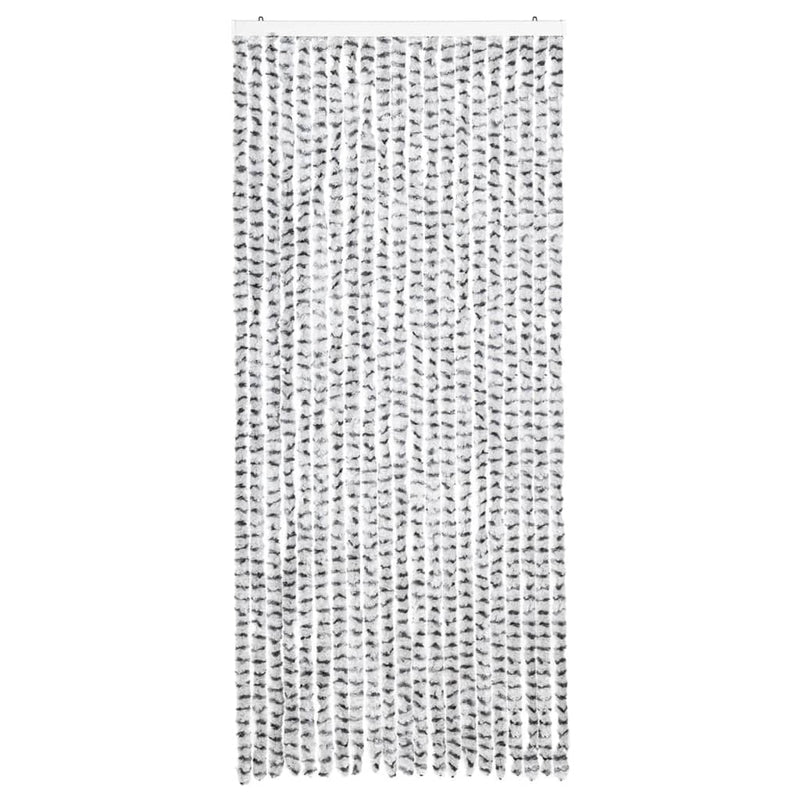 Load image into Gallery viewer, Vidaxl vliegengordijn 90x200 cm chenille lichtgrijs en donkergrijs
