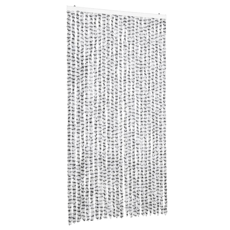 Load image into Gallery viewer, Vidaxl vliegengordijn 100x200 cm chenille lichtgrijs en donkergrijs
