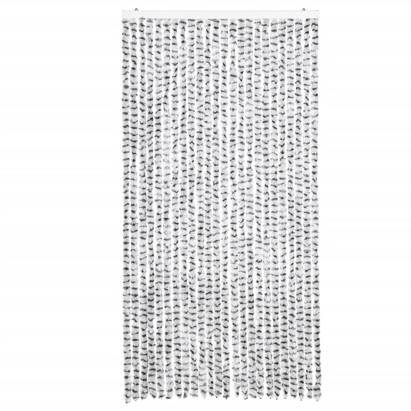 Afbeelding laden in galerijviewer, Vidaxl vliegengordijn 100x230 cm chenille lichtgrijs en donkergrijs
