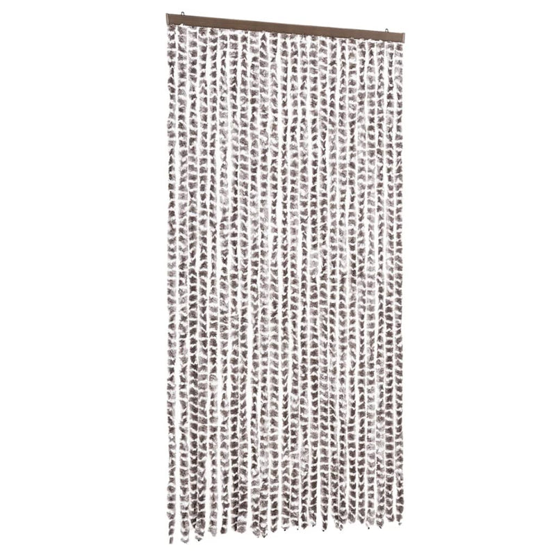 Load image into Gallery viewer, Vidaxl vliegengordijn 100x230 cm chenille taupe en wit
