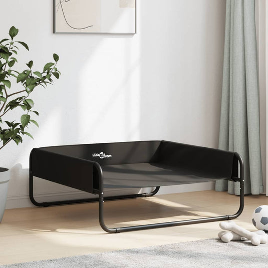Vidaxl hondenmand verhoogd oxford stof en staal antracietkleurig