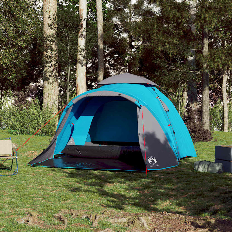 Load image into Gallery viewer, Vidaxl koepeltent 3-persoons snelontgrendeling blauw

