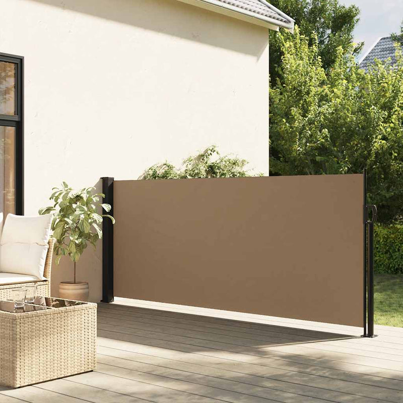 Afbeelding laden in galerijviewer, Vidaxl windscherm uittrekbaar 100x300 cm taupe
