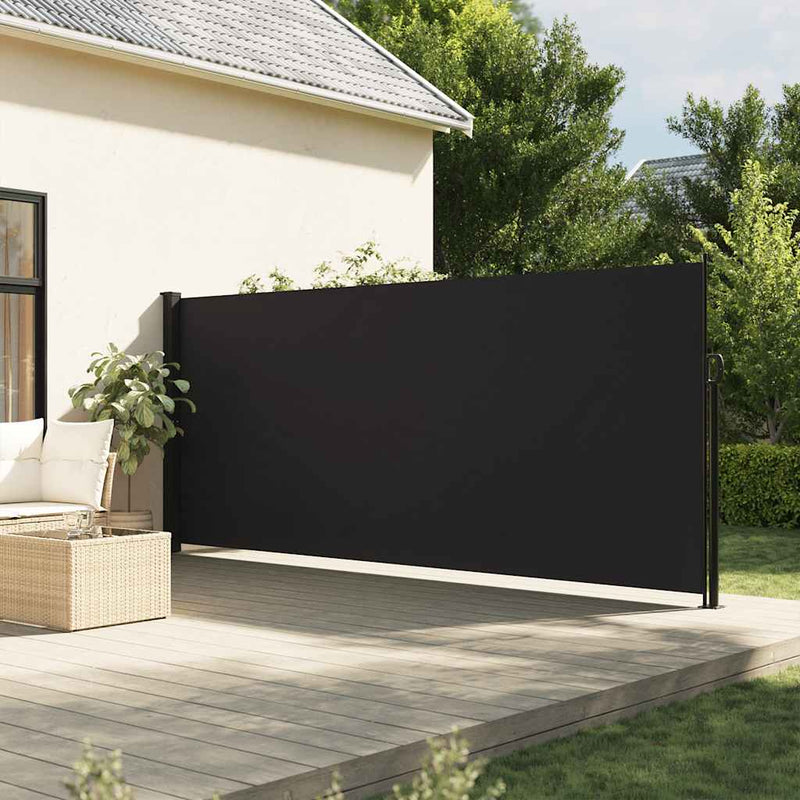 Load image into Gallery viewer, Vidaxl windscherm uittrekbaar 180x300 cm zwart
