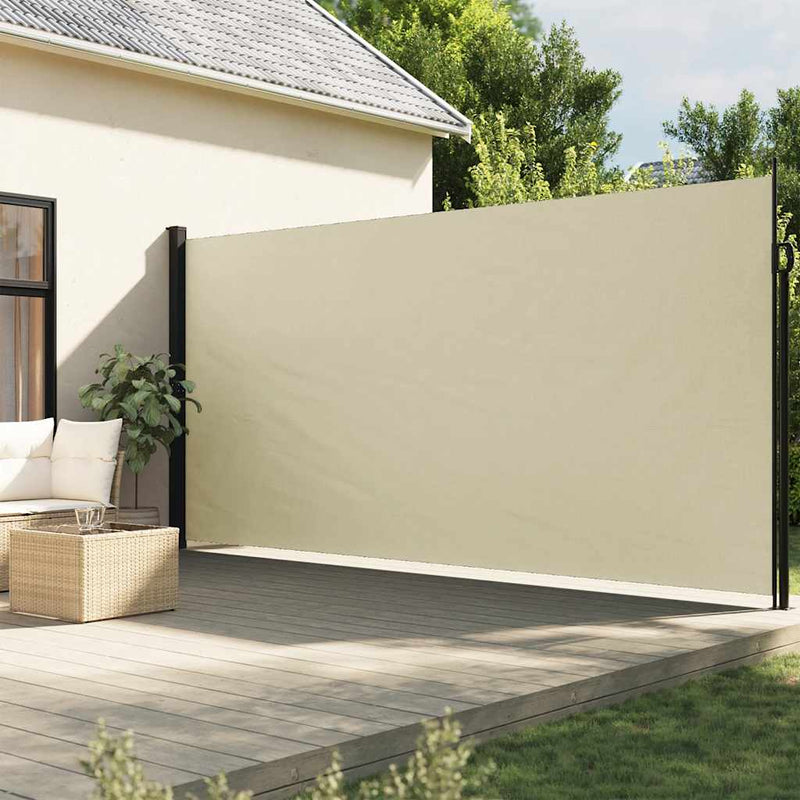 Chargez l'image dans la visionneuse de la galerie, Vidaxl windscherm uittrekbaar 220x300 cm crèmekleurig
