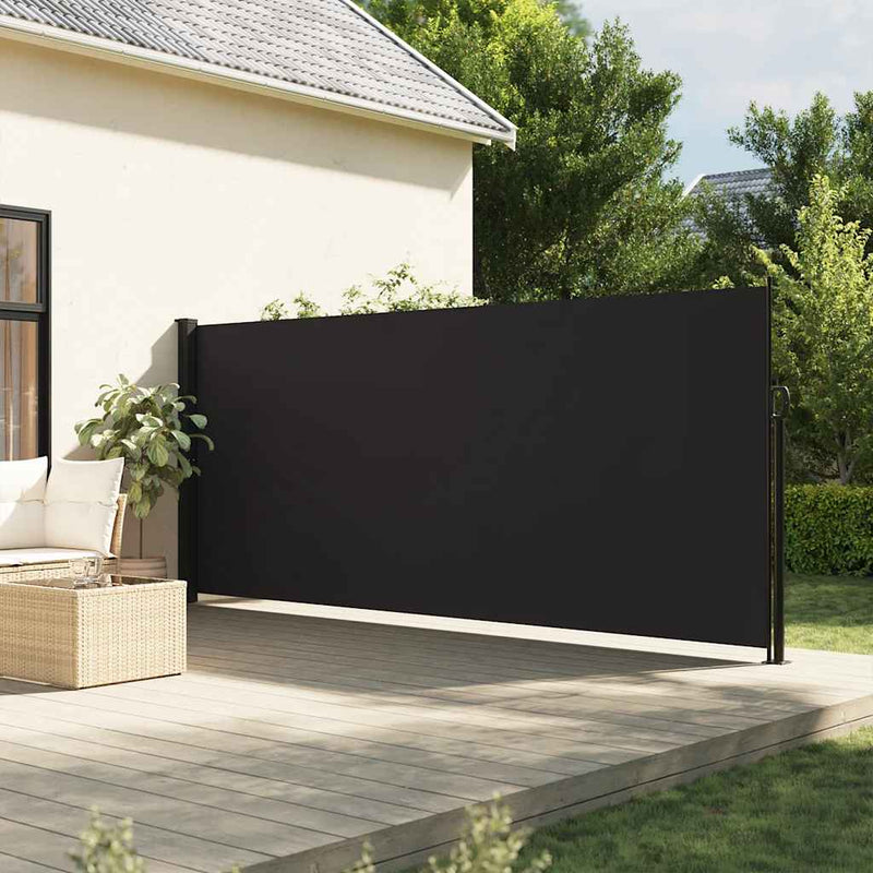 Chargez l'image dans la visionneuse de la galerie, Vidaxl windscherm uittrekbaar 180x500 cm zwart
