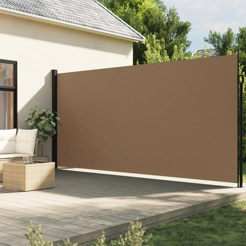 Afbeelding laden in galerijviewer, Vidaxl windscherm uittrekbaar 200x500 cm taupe
