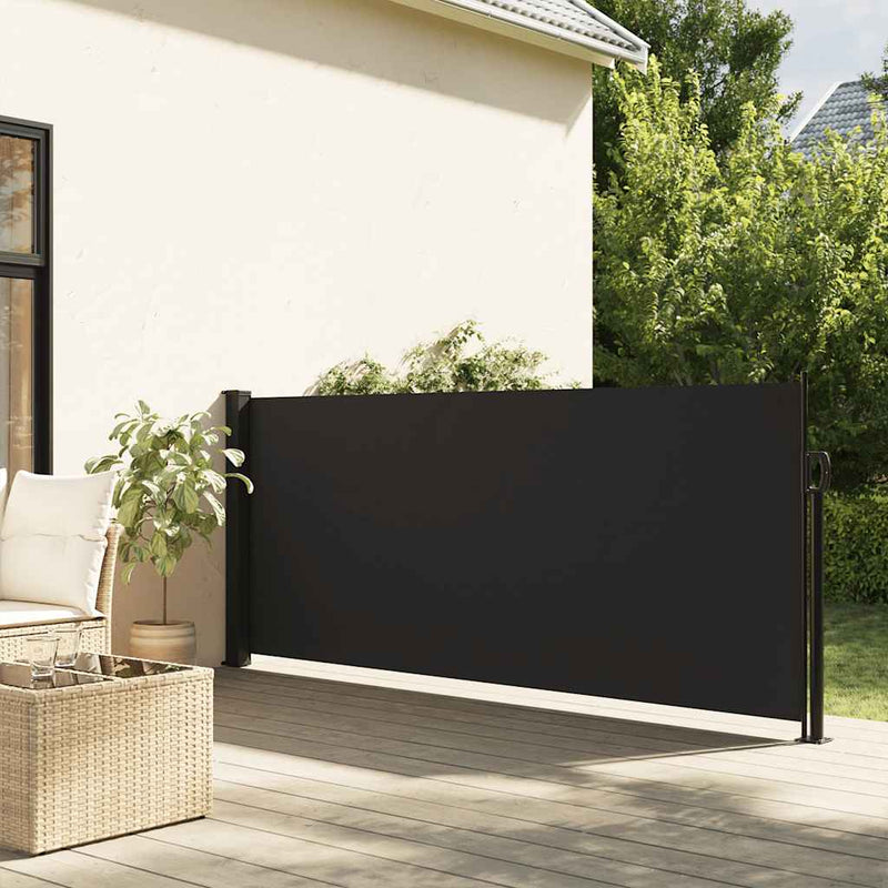 Load image into Gallery viewer, Vidaxl windscherm uittrekbaar 120x600 cm zwart
