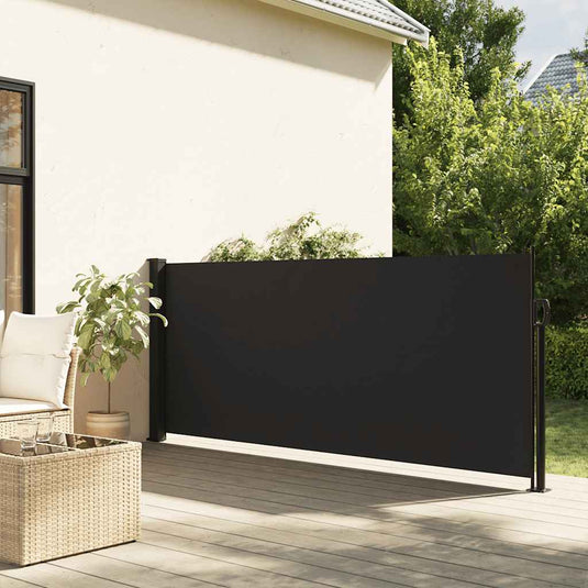 Vidaxl windscherm uittrekbaar 120x600 cm zwart