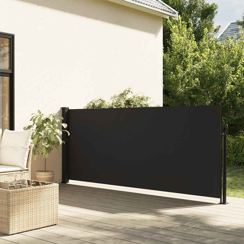Load image into Gallery viewer, Vidaxl windscherm uittrekbaar 140x600 cm zwart
