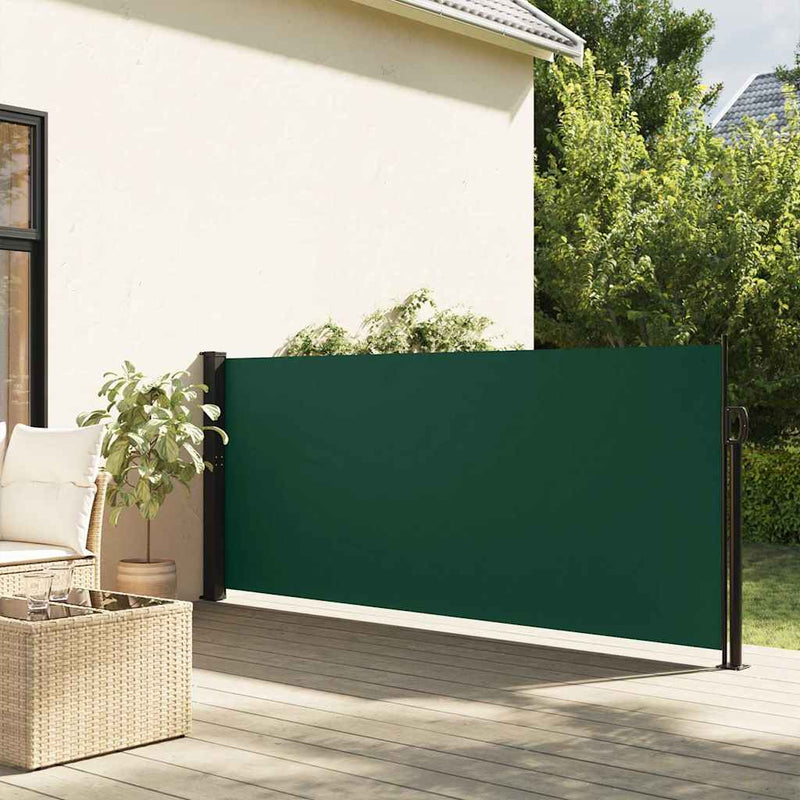Load image into Gallery viewer, Vidaxl tuinscherm uittrekbaar 140x600 cm donkergroen

