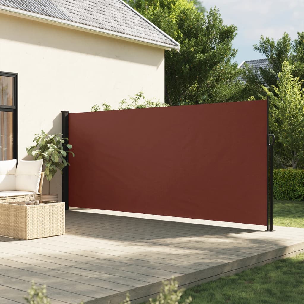 VidaXL Windscherm uittrekbaar 160x600 cm bruin