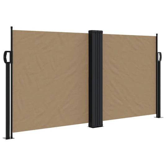 Vidaxl windscherm uittrekbaar 120x600 cm taupe