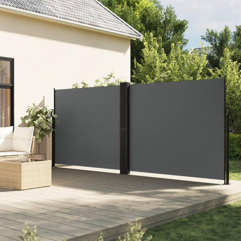 Load image into Gallery viewer, Vidaxl windscherm uittrekbaar 160x600 cm antraciet
