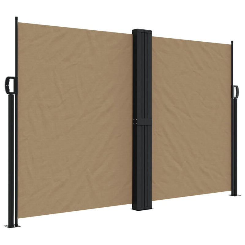 Chargez l'image dans la visionneuse de la galerie, Vidaxl windscherm uittrekbaar 160x600 cm taupe

