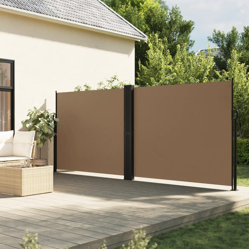 Chargez l'image dans la visionneuse de la galerie, Vidaxl windscherm uittrekbaar 160x600 cm taupe
