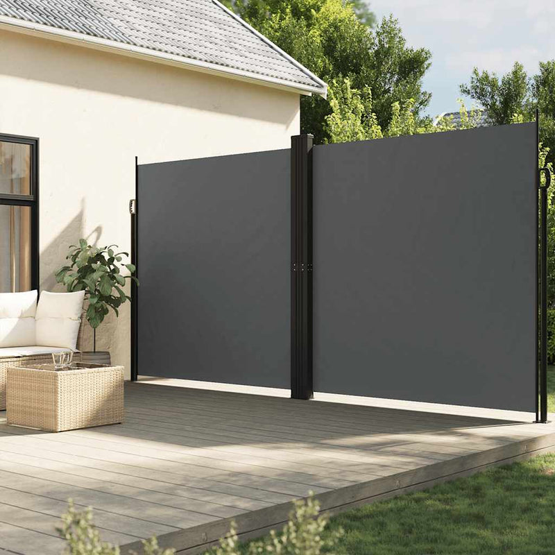 Chargez l'image dans la visionneuse de la galerie, Vidaxl windscherm uittrekbaar 200x600 cm antracietkleurig
