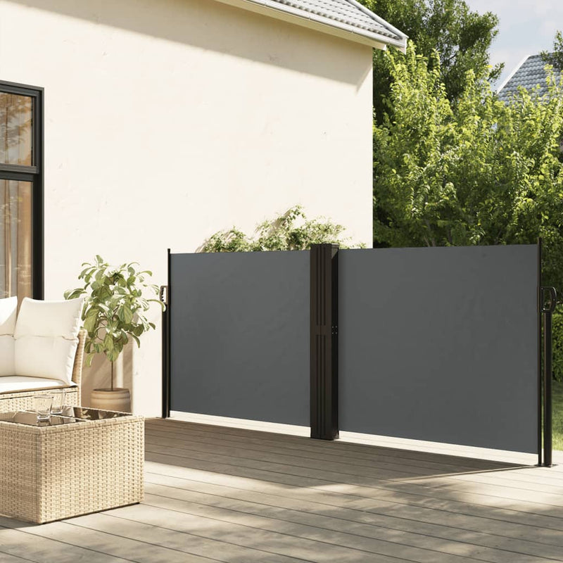 Load image into Gallery viewer, Vidaxl windscherm uittrekbaar 140x1000 cm antraciet
