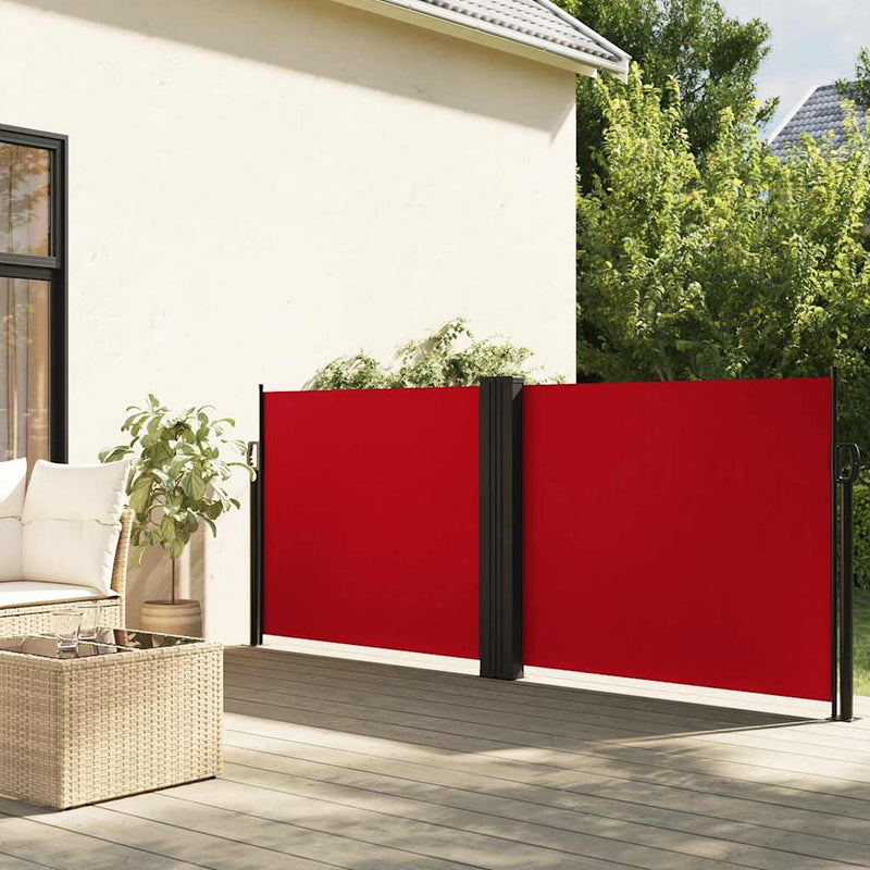 Load image into Gallery viewer, Vidaxl windscherm uittrekbaar 120x1200 cm rood
