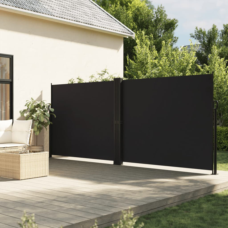 Load image into Gallery viewer, Vidaxl windscherm uittrekbaar 180x1200 cm zwart
